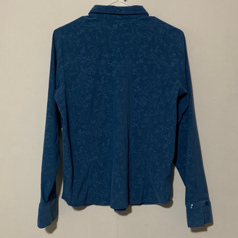 Cascade Blue Long Sleeve Button-Up Shirt - Picture 4 of 7